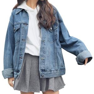 Over-sized jean jacket